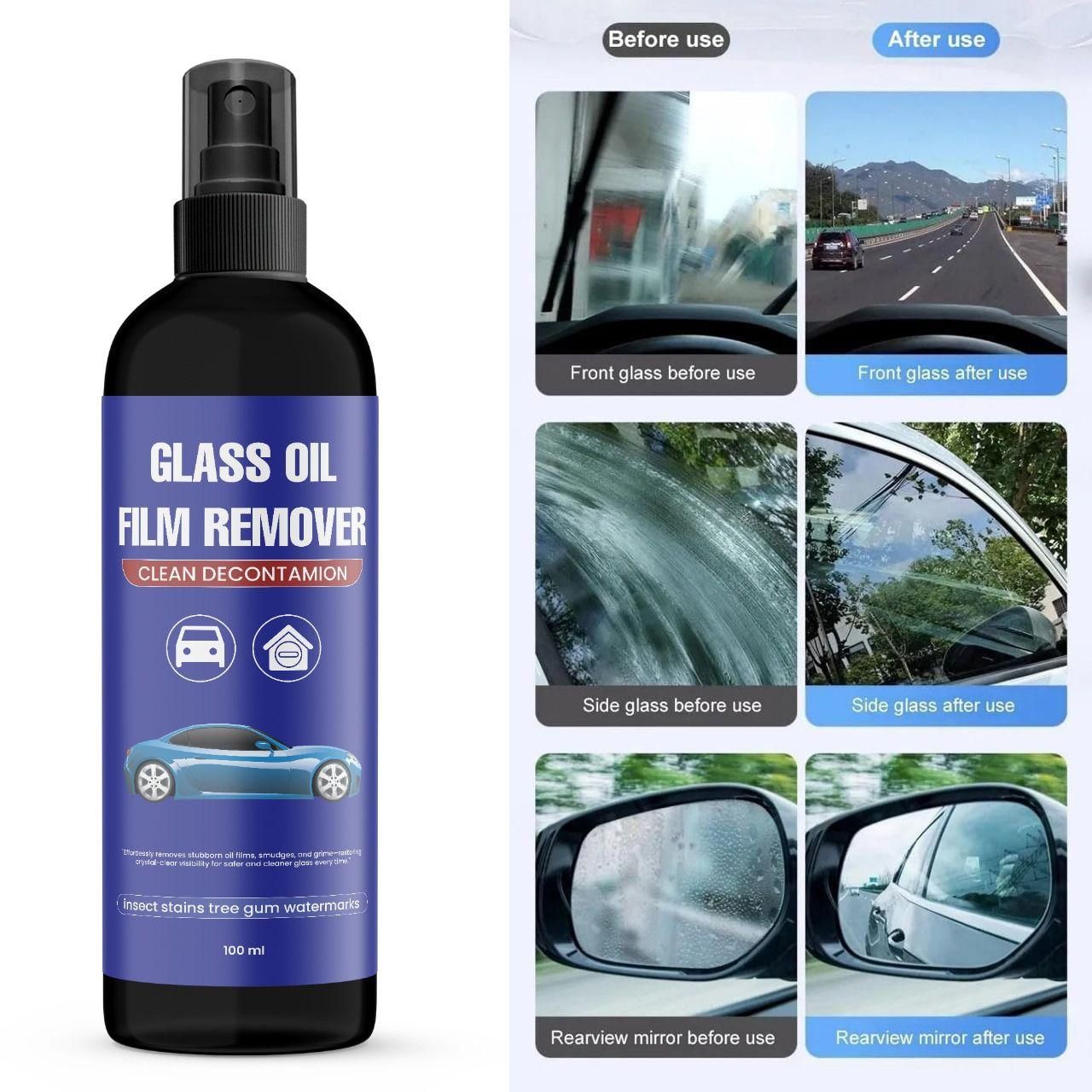 Glass Oil Film Remover 200 ml Pack of 2